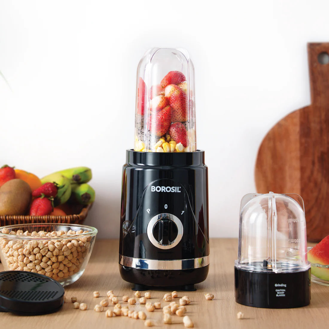 Borosil Nutrifresh NB04 400W Blender, Grinder & Mincer