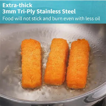 Hawkins PRO Tri-Ply Stainless Steel Frying Pan