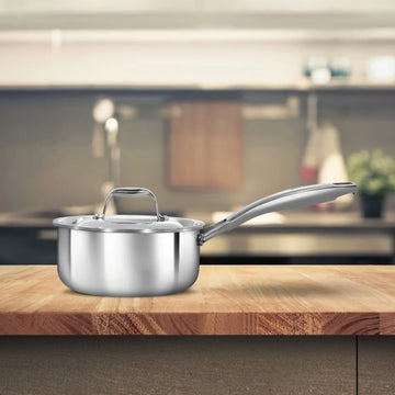 Hawkins PRO Tri-Ply Stainless Steel Saucepan with Stainless Steel Lid