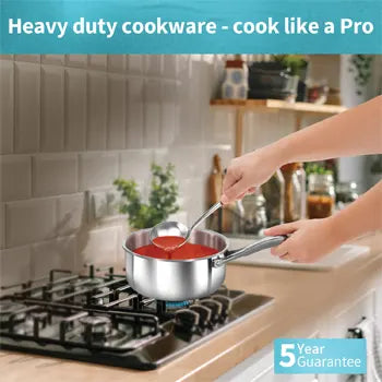 Hawkins PRO Tri-Ply Stainless Steel Saucepan with Stainless Steel Lid
