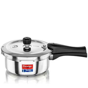 Prestige Svachh Triply Steel Pressure Cooker with Outer Lid | Induction Compatible