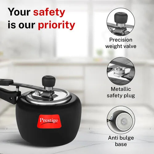 Prestige Apple Duo Plus Hard Anodised Pressure Cooker | Induction Compatible