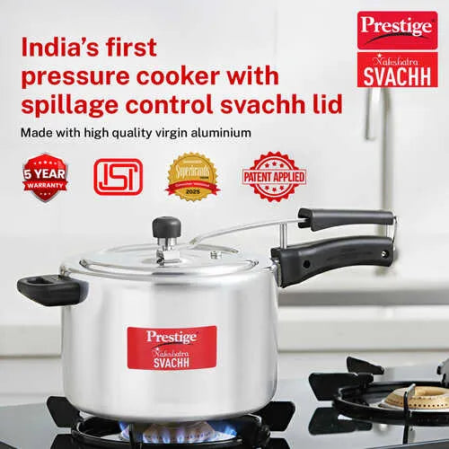 Prestige Nakshatra Svachh Aluminium Inner Lid Pressure Cooker