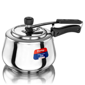 Prestige Nakshatra Cute Svachh Stainless Steel Pressure Cooker | Spillage Control Lid