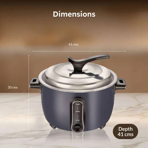 Prestige Delight Rice Cooker 4.2 L Open Type with 2 Aluminium Cooking Pans