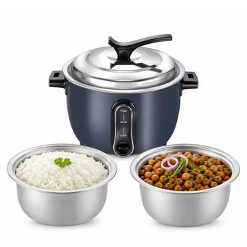 Prestige Delight Rice Cooker 4.2 L Open Type with 2 Aluminium Cooking Pans