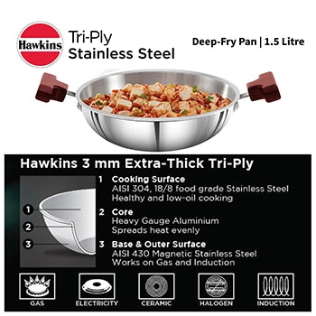 SS TRI-PLY DEEP-FRY PAN