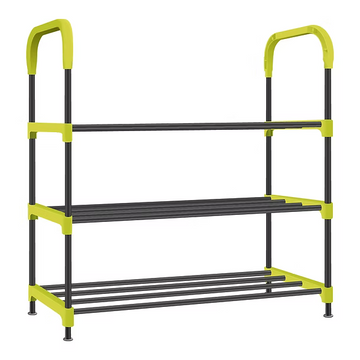 TNT Modern Metal Shoe Rack | Space-Saving Shoe Storage Stand | Multiple Sizes