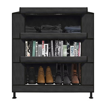 TNT Shoe Rack Organizer | Multi-Tier Shoe Storage Rack | 3 to 6 Shelf (Black)