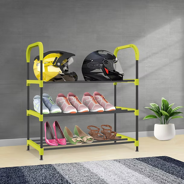TNT Modern Metal Shoe Rack | Space-Saving Shoe Storage Stand | Multiple Sizes