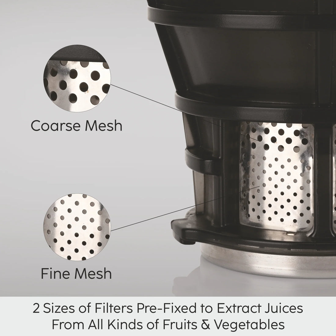 Glen Hopper Slow Juicer 108mm Large Feed, 800ml Juice & 700ml Pulp Container (SA-4015HSJ)