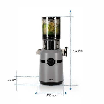 Glen Hopper Slow Juicer 108mm Large Feed, 800ml Juice & 700ml Pulp Container (SA-4015HSJ)