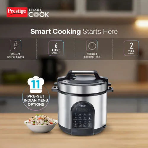 Prestige Smart Electric Cooker 6 Litre with Stainless Steel Bowl