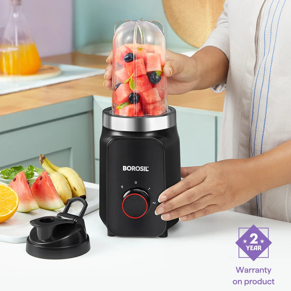 Borosil Nutrifresh NB06 Smoothie Maker & Grinder - 400W Compact Blender