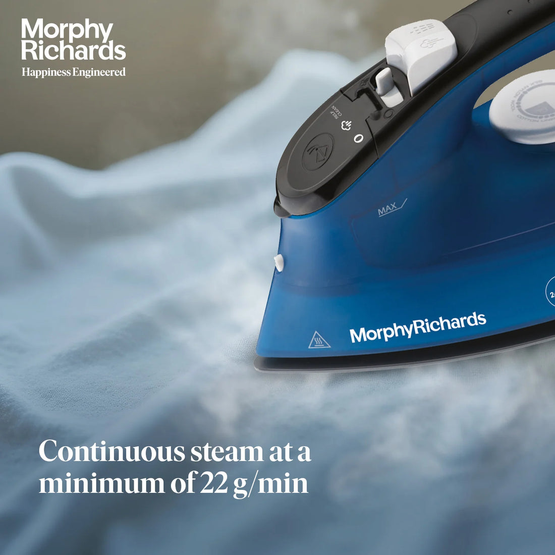 Turbo Blaze Steam Iron with 340ml Water Tank & Ceramic Soleplate