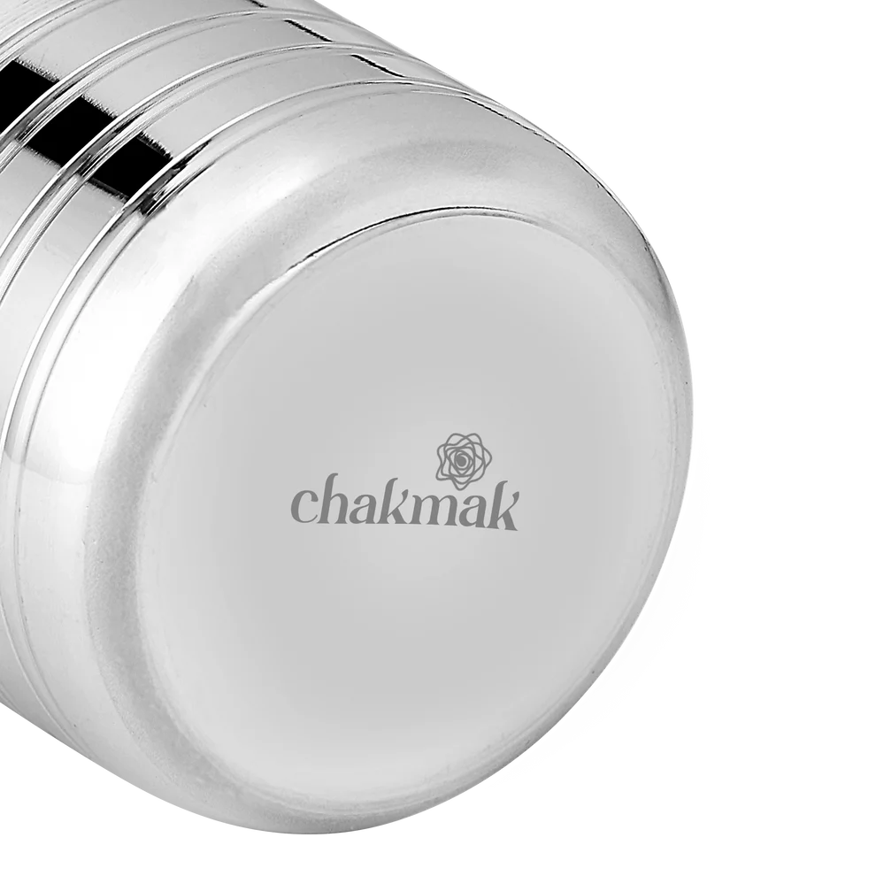 Chakmak Stainless Steel Fresca Glass Ringer | Set of 6 | Drinking Glasses