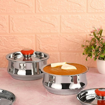Chakmak Swift Stainless Steel Pot with Lid | 2 Piece Cookware Set | Serving & Cooking