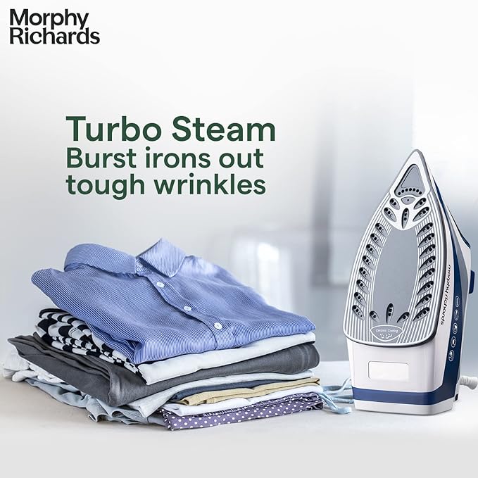 Super Glide Steam Iron 2000W Ceramic Soleplate with 350ml Water Tank