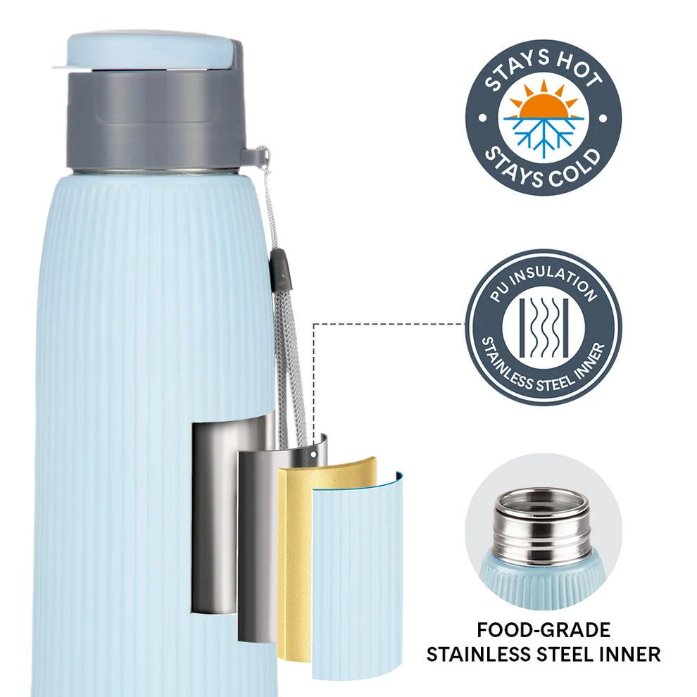 Larah Lava Fluted Thermoware Bottle