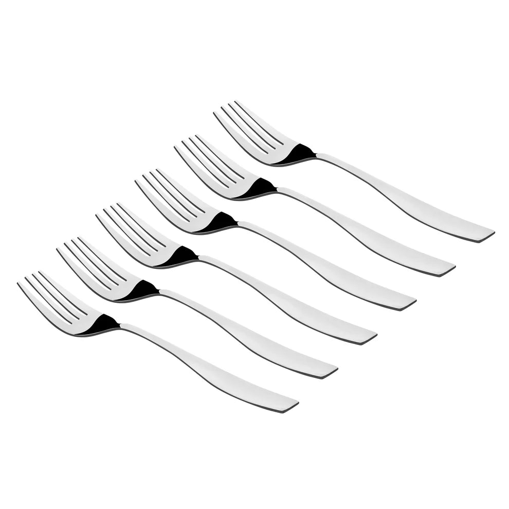 Chakmak Premium Stainless Steel Florida Table Fork Set - 6 Piece