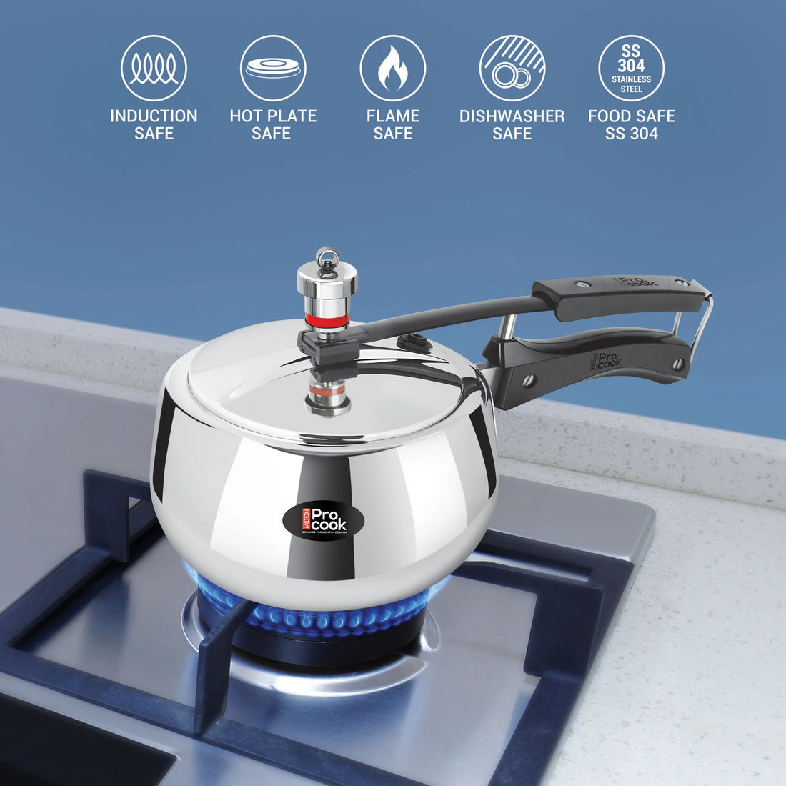 Milton ProCook Tri-Ply Curve Inner Lid Pressure Cooker