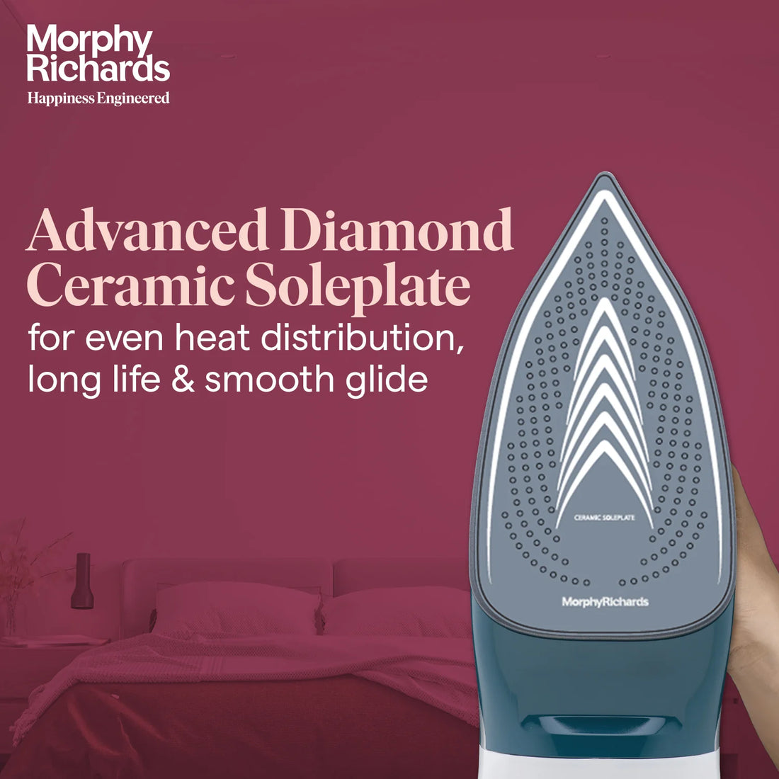 Bajaj Steam Iron with Ceramic Soleplate | 320ml Water Tank & Anti-Drip Function