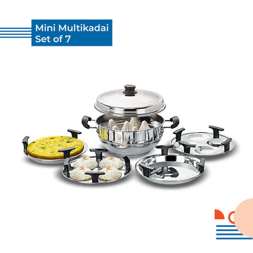 Neelam Stainless Steel Multi Kadai with Induction Base