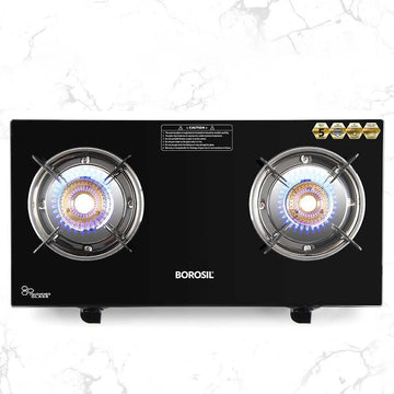 Borosil Flare 2 Burner Glass Top Gas Stove
