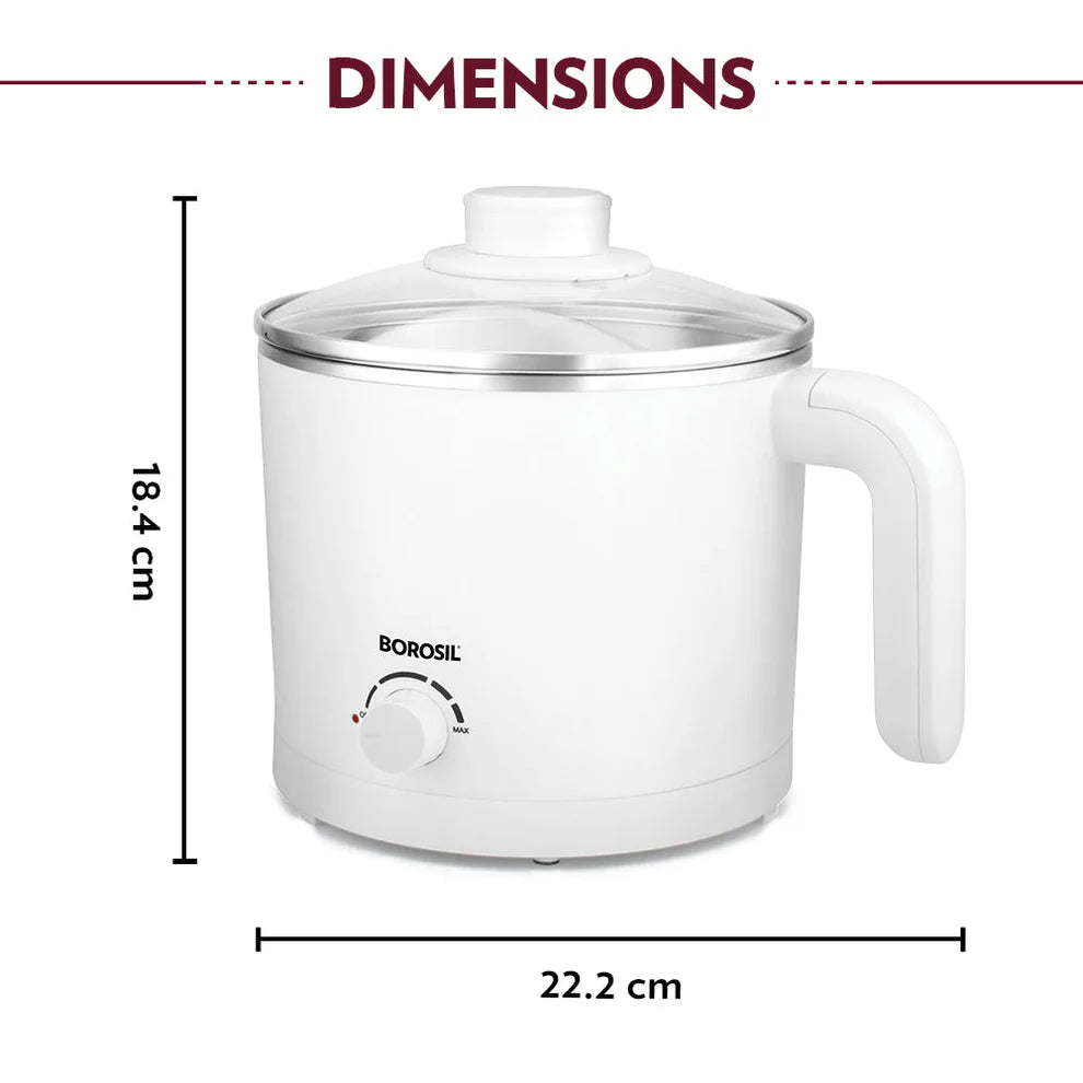 Borosil Cooltouch 1.2L Multipurpose Electric Kettl