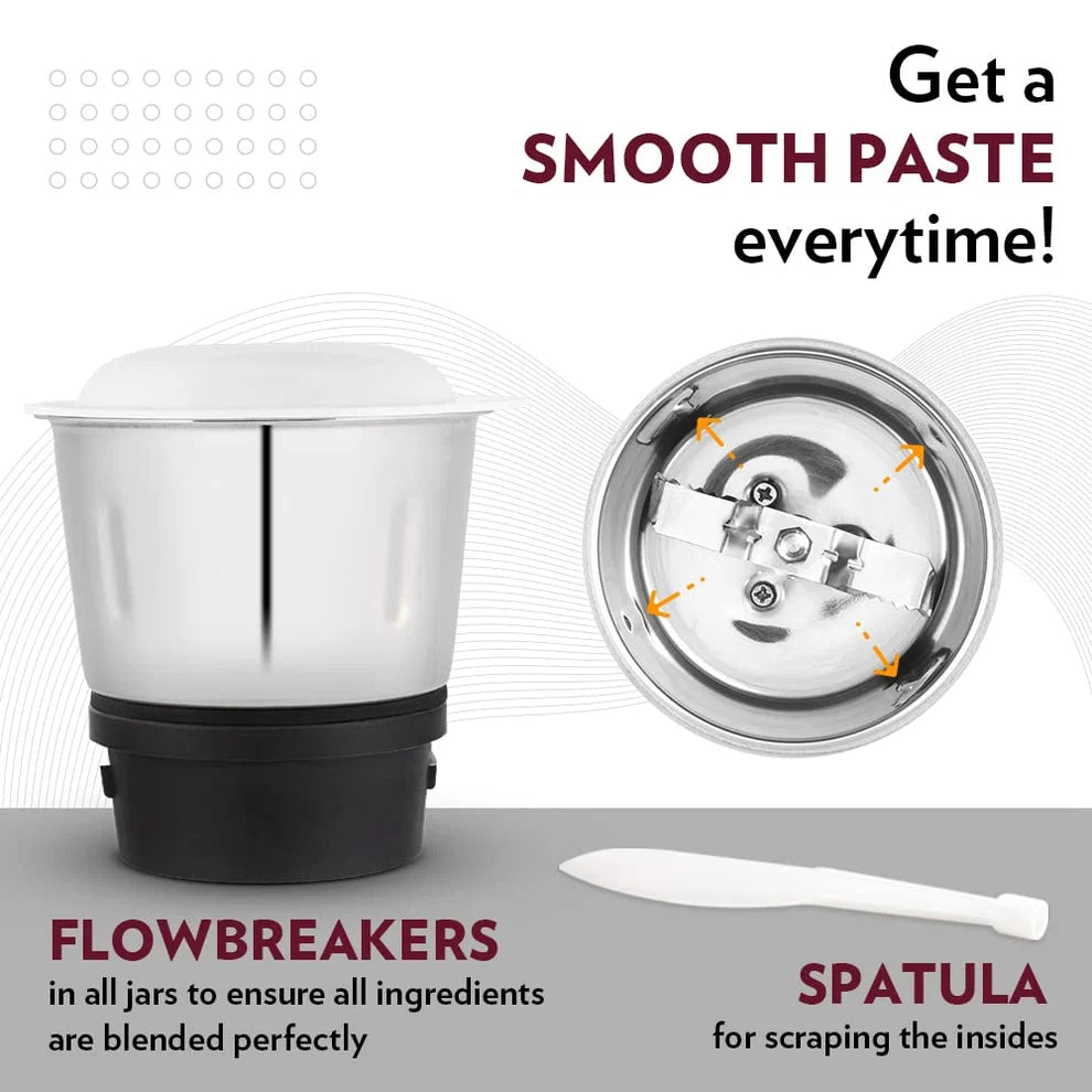 Borosil Star 500W Mixer Grinder – Maroon
