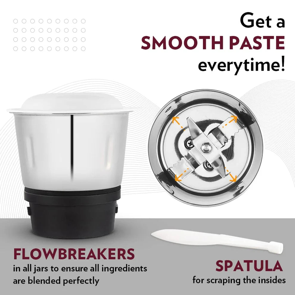 Borosil Supermax 750W Mixer Grinder – Red