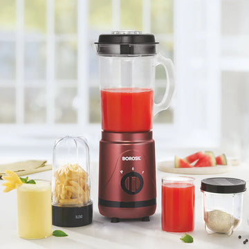 Borosil Nutrifresh NB05 400W Juicer & Mixer – Maroon
