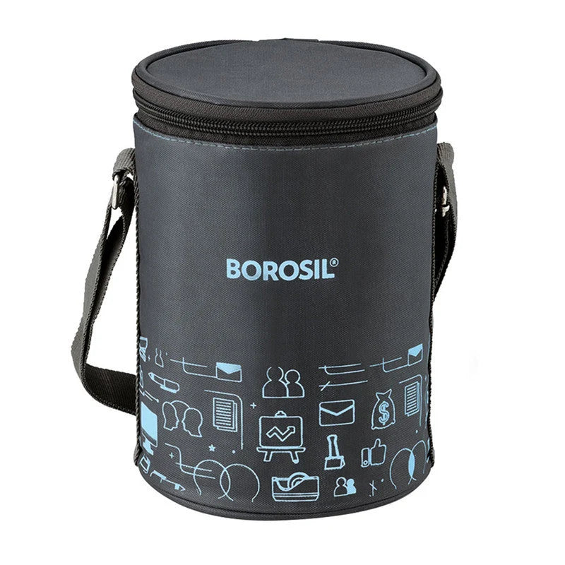 Borosil Carryfresh Stainless Steel Lunch Box Set of 3