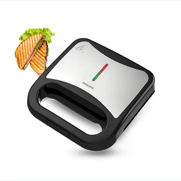 Philips HD3010/80 Sandwich Maker 800W | XL Size with Flat Grill
