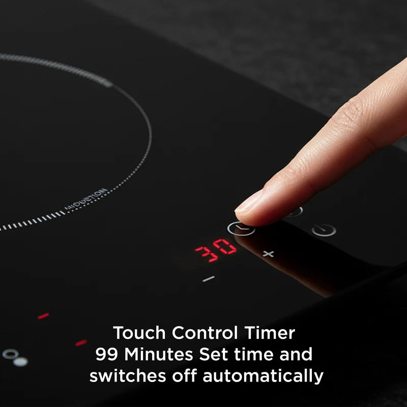 Glen BH1015IC2Z 2 Zone Built-in Induction Hob – 9 Power Levels, Touch Control, 99-Minute Timer, Boost Function, Pan Sensor & Child Lock