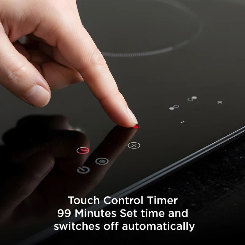 Glen BH1016IC2Z 2 Zone Built-in Induction Hob – 4000W Power, 9 Power Levels, Touch Control, 99-Minute Timer, Boost Function & Pan Sensor